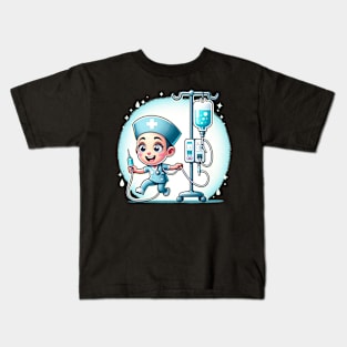 working the pole nurse Kids T-Shirt